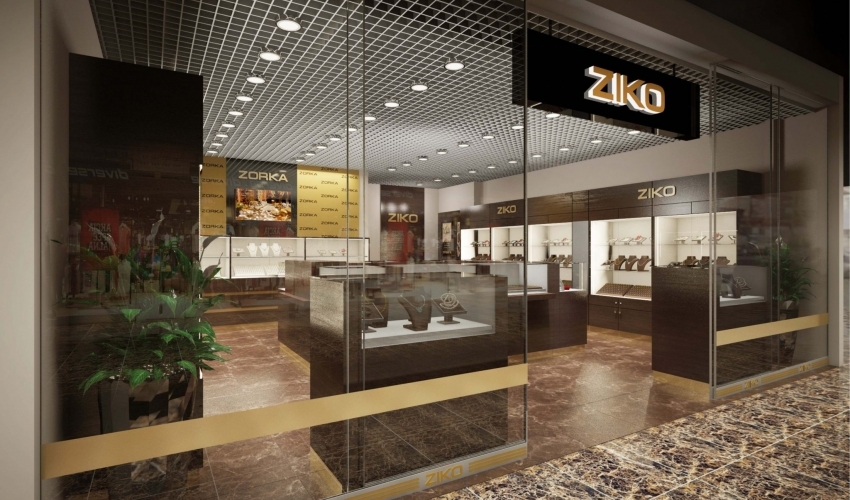 Дизайн интерьера магазина ZIKO